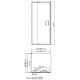 Душевой уголок WasserKRAFT Berkel 80x90 48P28 профиль Хром стекло прозрачное