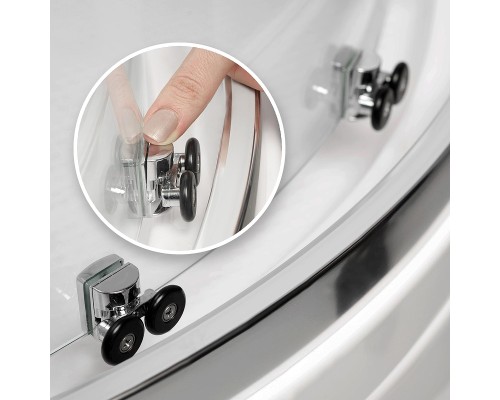 Душевой уголок WasserKRAFT Lippe 80x80 45S00 профиль Хром стекло прозрачное