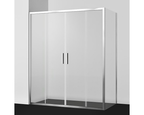 Душевой уголок WasserKRAFT Lippe 150x90 45S48 профиль Серебристый стекло прозрачное