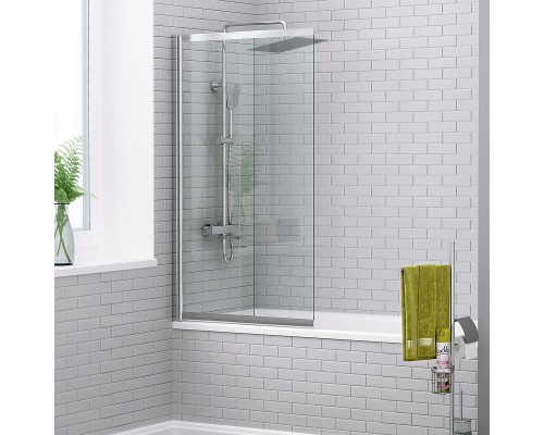 Шторка на ванну WasserKRAFT Main 80 41S02-80 профиль Хром стекло прозрачное