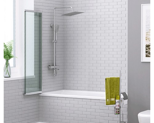 Шторка на ванну WasserKRAFT Main 80 41S02-80 профиль Хром стекло прозрачное