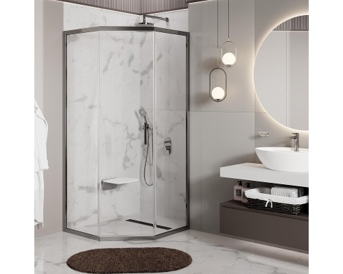 Душевой уголок WasserKRAFT Naab 100x100 86S38 профиль Хром стекло прозрачное