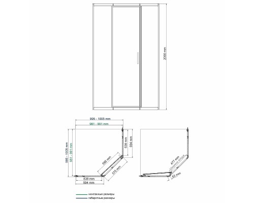 Душевой уголок WasserKRAFT Naab 100x100 86S38 профиль Хром стекло прозрачное
