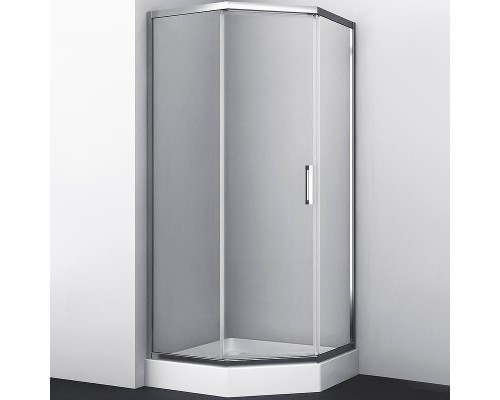 Душевой уголок WasserKRAFT Naab 100x100 86S38 профиль Хром стекло прозрачное
