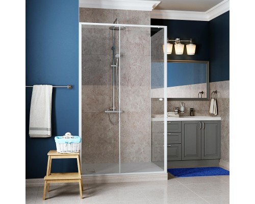 Душевой уголок WasserKRAFT Rhin 120x100 44S10 профиль Белый стекло прозрачное