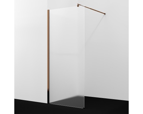 Душевая перегородка WasserKRAFT Rur 90 30W39RG-MG профиль Розовое золото стекло матовое