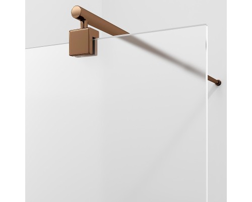 Душевая перегородка WasserKRAFT Rur 90 30W39RG-MG профиль Розовое золото стекло матовое