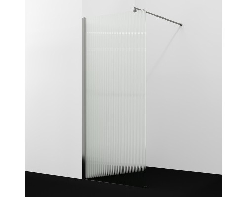 Душевая перегородка WasserKRAFT Rur 100 30W44GR-FL профиль Графит стекло рифленое