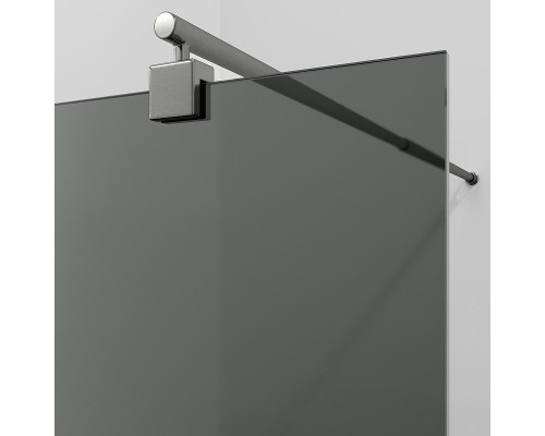 Душевая перегородка WasserKRAFT Rur 100 30W44GR-TG профиль Графит стекло тонированное