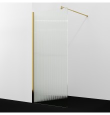 Душевая перегородка WasserKRAFT Rur 100 30W44PG-FL профиль Золото глянцевое стекло рифленое