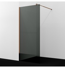 Душевая перегородка WasserKRAFT Rur 100 30W44RG-TG профиль Розовое золото стекло тонированное