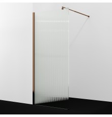 Душевая перегородка WasserKRAFT Rur 110 30W46RG-FL профиль Розовое золото стекло рифленое