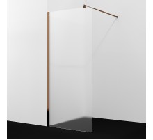 Душевая перегородка WasserKRAFT Rur 110 30W46RG-MG профиль Розовое золото стекло матовое