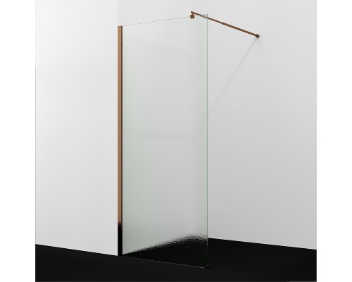 Душевая перегородка WasserKRAFT Rur 110 30W46RG-TXG профиль Розовое золото стекло текстурное