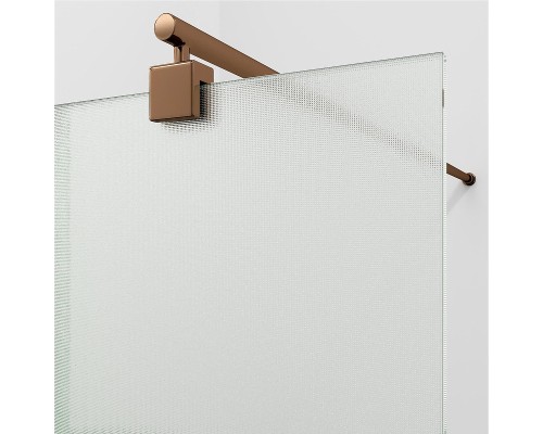 Душевая перегородка WasserKRAFT Rur 110 30W46RG-TXG профиль Розовое золото стекло текстурное