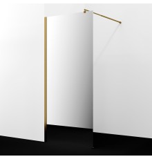 Душевая перегородка WasserKRAFT Rur 90 30W39BG-MR профиль цвет Золото матовое стекло зеркальное