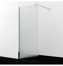Душевая перегородка WasserKRAFT Rur 90 30W39-FL профиль цвет Хром стекло рифленое