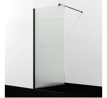 Душевая перегородка WasserKRAFT Rur 90 30W39MB-FL профиль цвет Черный матовый стекло рифленое