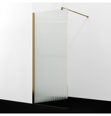 Душевая перегородка WasserKRAFT Rur 120 30W40BG-FL профиль цвет Золото матовое стекло рифленое