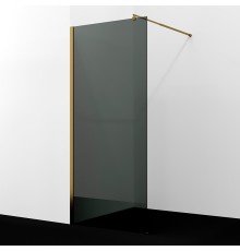 Душевая перегородка WasserKRAFT Rur 120 30W40BG-TG профиль цвет Золото матовое стекло тонированное