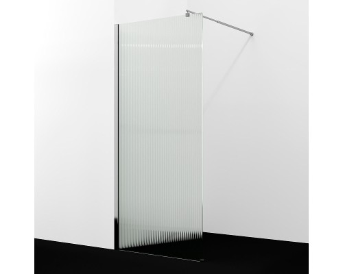 Душевая перегородка WasserKRAFT Rur 120 30W40-FL профиль цвет Хром стекло рифленое