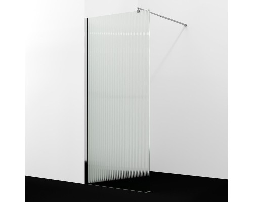 Душевая перегородка WasserKRAFT Rur 120 30W40-FL профиль цвет Хром стекло рифленое