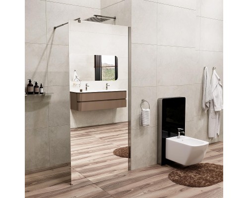 Душевая перегородка WasserKRAFT Rur 120 30W40-MR профиль цвет Хром стекло зеркальное