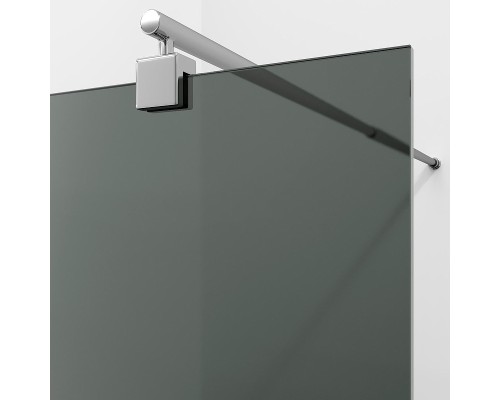 Душевая перегородка WasserKRAFT Rur 120 30W40-TG профиль цвет Хром стекло тонированное