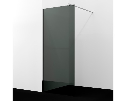 Душевая перегородка WasserKRAFT Rur 120 30W40-TG профиль цвет Хром стекло тонированное