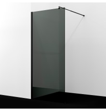 Душевая перегородка WasserKRAFT Rur 100 30W44MB-TG профиль цвет Черный матовый стекло тонированное