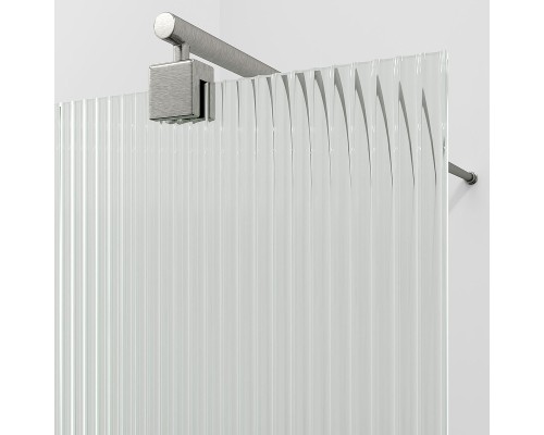 Душевая перегородка WasserKRAFT Rur 110 30W46BN-FL профиль цвет Никель стекло рифленое