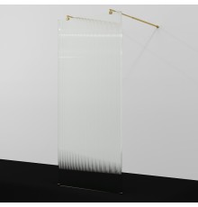 Душевая перегородка WasserKRAFT Vechte 90 60W39PG-FL профиль Золото глянцевое стекло рифленое