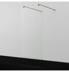 Душевая перегородка WasserKRAFT Vechte 90 60W39RG профиль Розовое золото стекло прозрачное