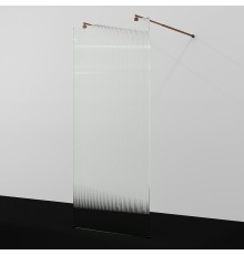 Душевая перегородка WasserKRAFT Vechte 90 60W39RG-FL профиль Розовое золото стекло рифленое