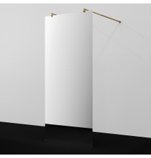 Душевая перегородка WasserKRAFT Vechte 120 60W40BG-MR профиль Золото матовое стекло зеркальное