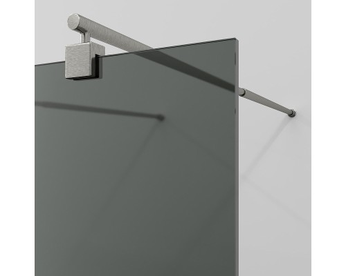 Душевая перегородка WasserKRAFT Vechte 120 60W40BN-TG профиль Никель стекло тонированное