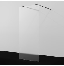 Душевая перегородка WasserKRAFT Vechte 120 60W40MB-MG профиль Черный стекло матовое