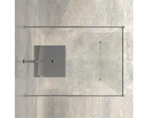 Душевая перегородка WasserKRAFT Vechte 100 60W44 профиль Хром стекло прозрачное