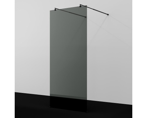 Душевая перегородка WasserKRAFT Vechte 100 60W44MB-TG профиль Черный стекло тонированное