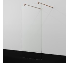 Душевая перегородка WasserKRAFT Vechte 100 60W44RG профиль Розовое золото стекло прозрачное