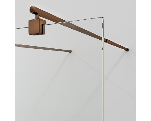 Душевая перегородка WasserKRAFT Vechte 100 60W44RG профиль Розовое золото стекло прозрачное