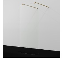 Душевая перегородка WasserKRAFT Vechte 110 60W46BG профиль Золото матовое стекло прозрачное