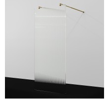 Душевая перегородка WasserKRAFT Vechte 110 60W46BG-FL профиль Золото матовое стекло рифленое