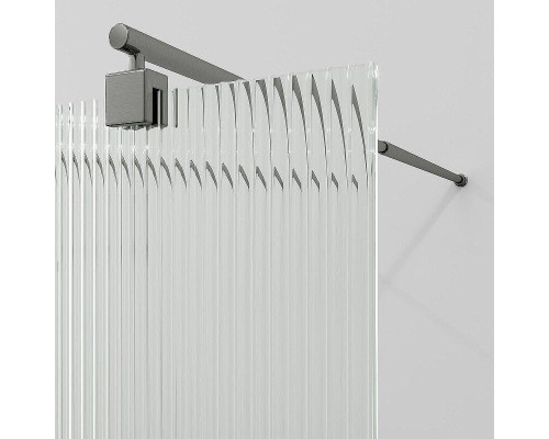 Душевая перегородка WasserKRAFT Vechte 110 60W46GR-FL профиль Графит стекло рифленое
