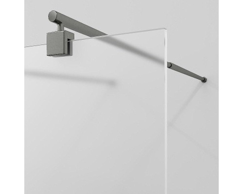 Душевая перегородка WasserKRAFT Vechte 110 60W46GR-MG профиль Графит стекло матовое