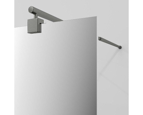 Душевая перегородка WasserKRAFT Vechte 110 60W46GR-MR профиль Графит стекло зеркальное