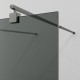 Душевая перегородка WasserKRAFT Vechte 110 60W46GR-TG профиль Графит стекло тонированное