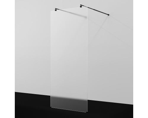 Душевая перегородка WasserKRAFT Vechte 110 60W46MB-MG профиль Черный стекло матовое
