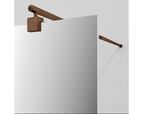 Душевая перегородка WasserKRAFT Vechte 110 60W46RG-MR профиль Розовое золото стекло зеркальное