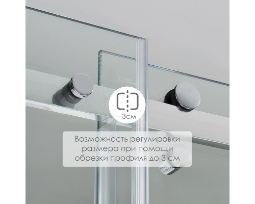 Душевой уголок WasserKRAFT Vils 110x80 56R14 профиль Хром стекло прозрачное